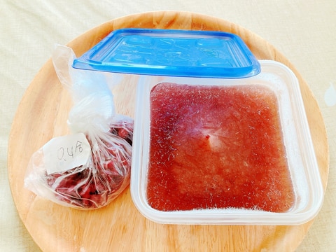 赤飯の下拵え冷凍方法